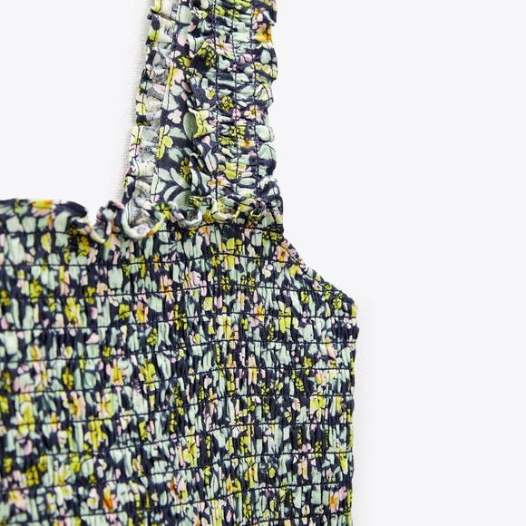 NWT Zara Lien Blend Floral Print Dress - 6962-023 - Picture 5 of 11